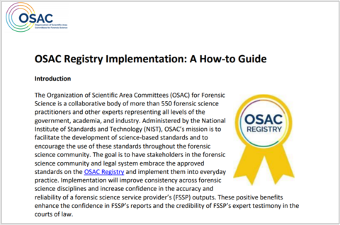 osac newsletter guide nist implementation registry